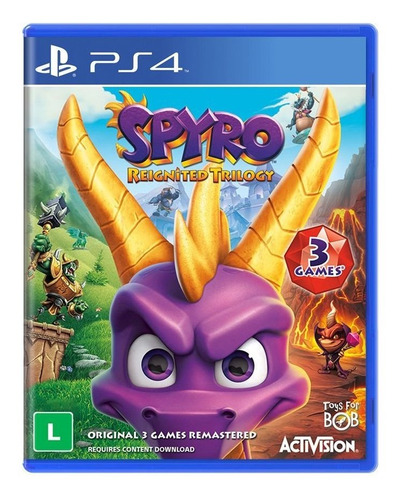Jogo Mídia Física Spyro Reignited Trilogy Para Playstation 4