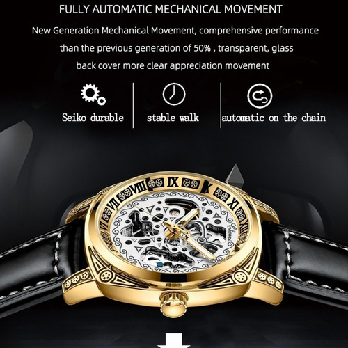 Reloj Mecánico Hueco De Acero Inoxidable Chenxi Para Hombre
