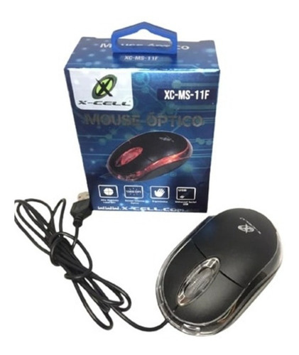Mouse X-cell Xc-ms-11f Optico Usb 1000 Dpi Preto