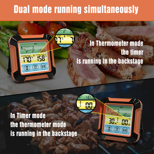 Termómetro De Carne Digital Con Sonda Larga Mejorado Termóme