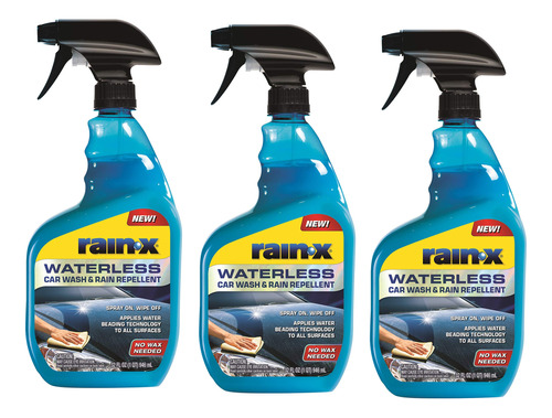 Rain-x -3pk Repelente De Lluvia Y Lavado De Autos Sin Agua,.