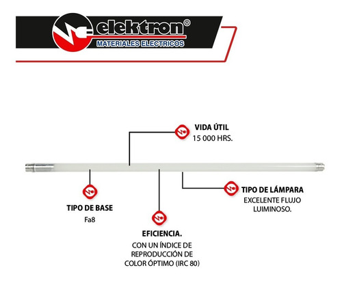 Imagen 3 de 6 de Lámpara Fluorescente Slimline Ledvance 86320 T8 30w