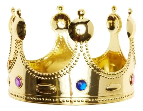 6 Coronas Rey Príncipe Dorada Plástico Boda Batucada Fiesta