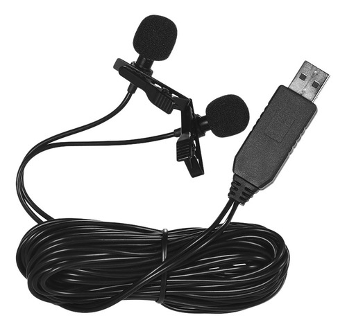 Microfone De Lapela De Lavalier De Cabeça Dupla Andoer 4.5m
