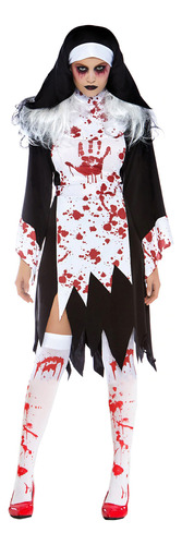 Disfraz De Monja Zombi Vampiro Para Halloween