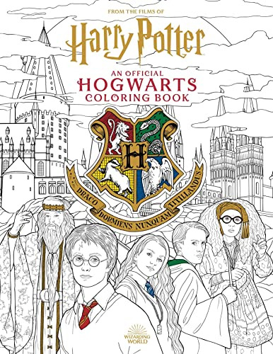 Book : Harry Potter An Official Hogwarts Coloring Book -...