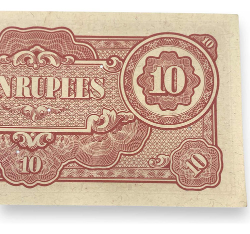 Billete 10 Rupias De Ocupación Japonesa En Birmania En 1942 (Usado)