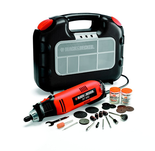 Mini Torno Black And Decker Rt18ka + Maletin + Piezas