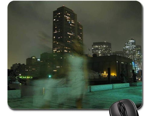 Mouse Pad - Ghost Weird Mystery Person Walking City Night