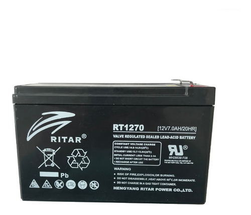 Bateria Gel Ritar Rt1270 12v 7ah  Alarma Adt Prosegur  X-28