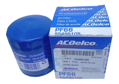 Imagen 1 de 4 de Filtro De Aceite Acdelco Cadillac Xt5 Buick Envision