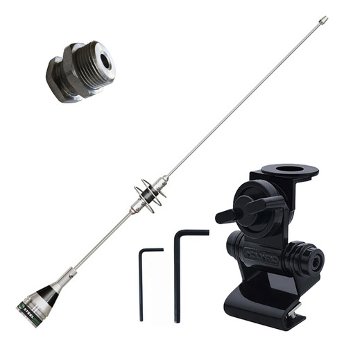 Antena Enfeite Dual Band 44cm Suporte Porta Malas Parafuso