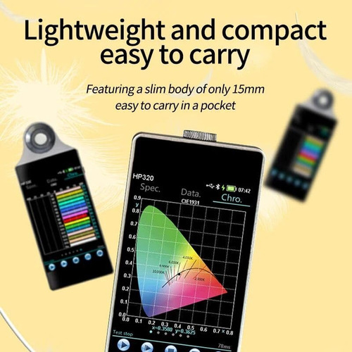 Espectrómetro Portátil Iluminómetro Medidor De Color