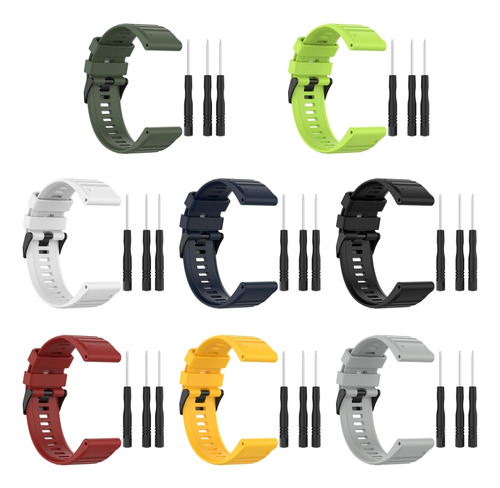 Correa De Reloj De Silicona Para Garmin Fenix 5x Plus