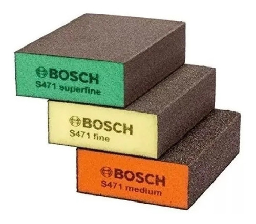 Set Lijas Esponjas Abrasivas Taco Bosch Superfino Fino Medio