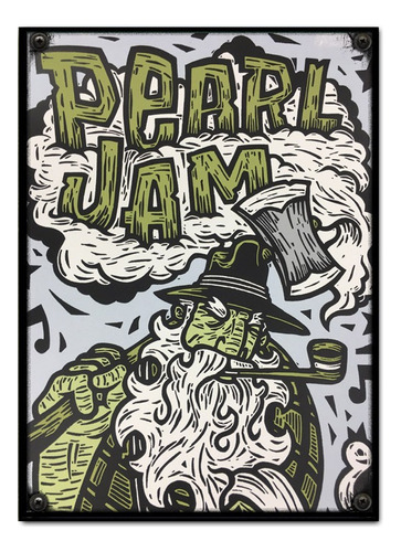 #542 - Cuadro Vintage 21 X 29 Cm / Poster Pearl Jam Cartel 