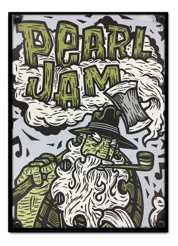 #542 - Cuadro Vintage 21 X 29 Cm / Poster Pearl Jam Cartel 