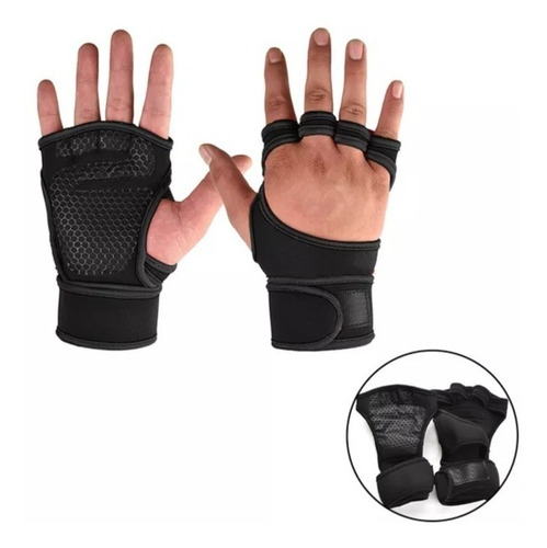 Guantes Para Gimnasio, Pesas; Crossfit. Con Muñequera.