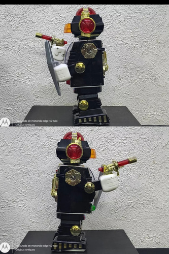 Star Roto Robot Vintage 1985 En Caja Tipo Saturno Funciona Star Roto Robot Negro Colores (Usado)