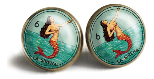 Pendientes De Tuerca De Sirena Sirena