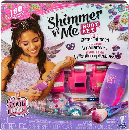 Arte Corporal Cool Maker Shimmer Me 4 Laminas 180 Diseños