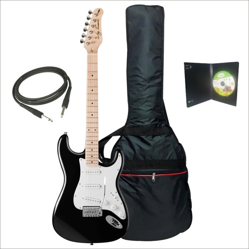 Imagen 1 de 10 de Guitarra Electrica Stratocaster Jay Turser Con Funda Premium