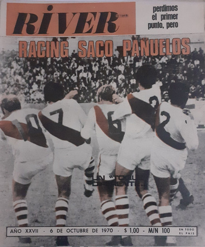 Revista River 1348 Nacional 1970 River 1 Racing 1