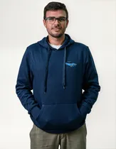 Comprar Buzo Canguro Capucha Regalo Padre Moda Bordado Chevette Azul