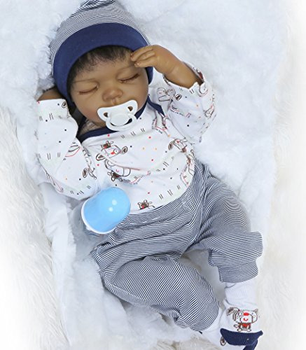 African American Reborn Baby Dolls Boy 22 Inch Realistic Reb