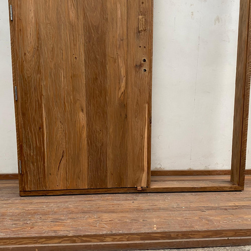 Puerta De Entrada De Una Hoja Con Paño Lateral - Cod: 6336 Marrón Claro