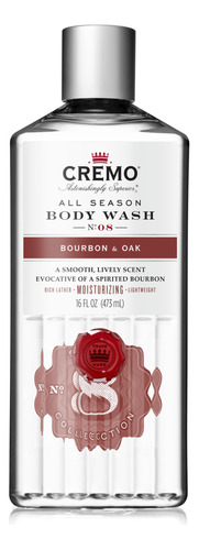Cremo Rich-lathering Bourbon & Oak Body Wash Para Hombres, U