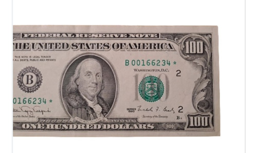 Estados Unidos Billete 100 Dólares 1990 Reposición. Mb ++ (Usado)