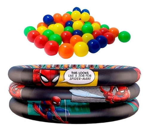 Piscina Infantil Inflável 100 Litros Colorida + 100 Bolinhas