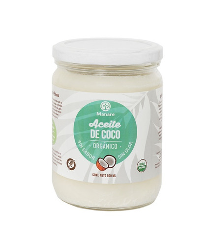 Aceite De Coco Organico Sin Sabor/olor  Extra-virgen 500 Ml