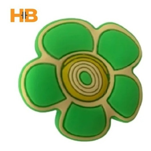 Imagen 1 de 4 de Tirador Infantil Silicona Flor Verde.