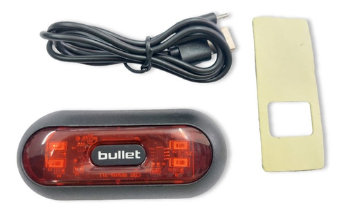 Luz Led Recargable Para Casco De Moto O Bici, 3 Estaciones.