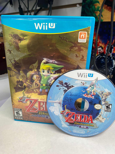 Zelda Windwaker Hd Wii U Videojuego Caratula Dorada