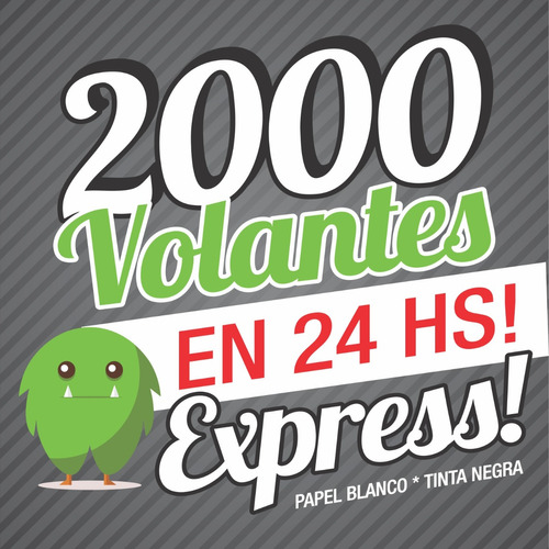 2000 Folletos Express En 24 Hs.a 1 Color * Villa Urquiza !!