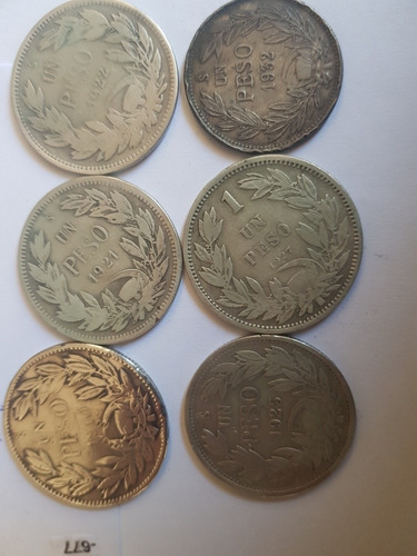 6 Monedas De Plata1910.21.22.25.27.32