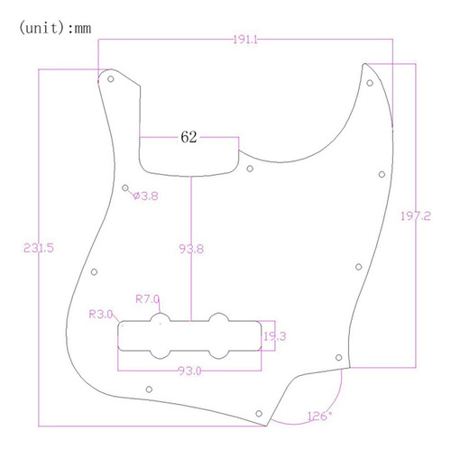 Nuevo Protector Antiarañazos For Guitarra De Bajo Jazz De 3