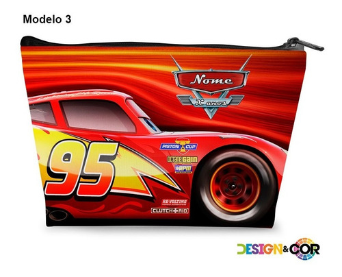 Imagem 2 de 5 de Kit 10 - Necessaires Personalizado Tema: Carros