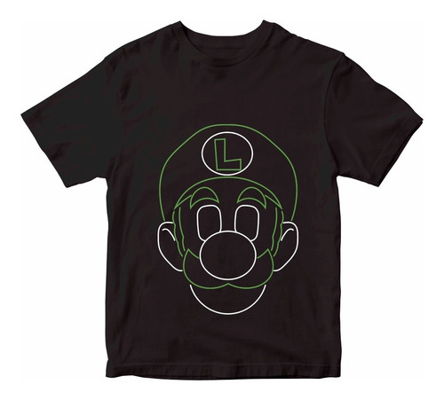 Playera Luigi Neon Gamer Mario Bros