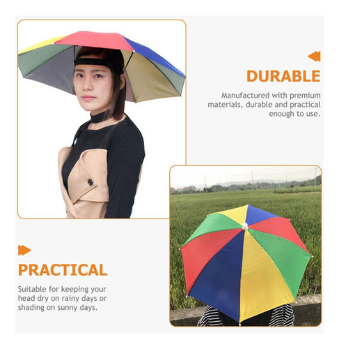 Chapéu De Guarda-chuva Yiokii Para Adultos, Rainbow Sports D