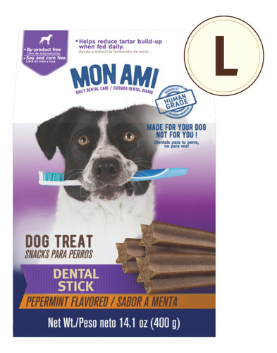 Snack saludable para perro Mon Ami Dental Stick sabor menta 400g