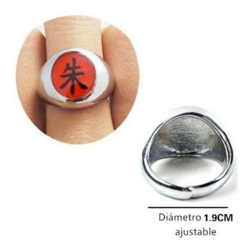 Imagen 3 de 5 de Naruto Anillo Itachi Kanji Ajustable