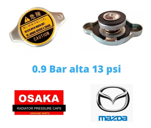 Aeroline ® De Acero Inoxidable Radiador Rad Tapa 13psi/0.9 Bar Mazda 323