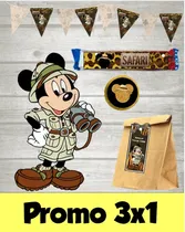 Comprar Kit Imprimible 3x1 Mickey Safari  Mini Candy Bar