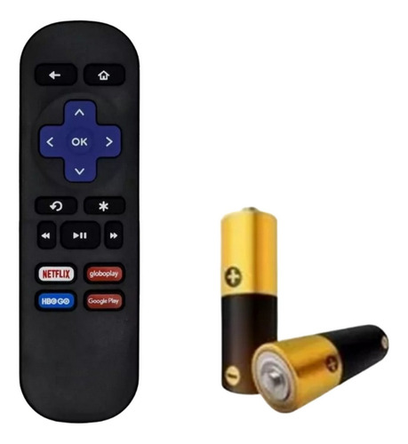 Controle Para Roku Express 3930mx 3930r 3910x 3930br + Pilha