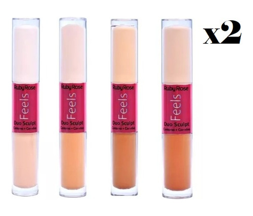 Duo Corrector Contorno Liquido Crema Ruby Rose