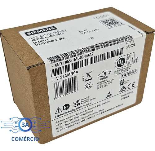 Módulo Logo 6ed1055-1mb00-0ba2 Dm8 12/24 Vcc Entrada Saida